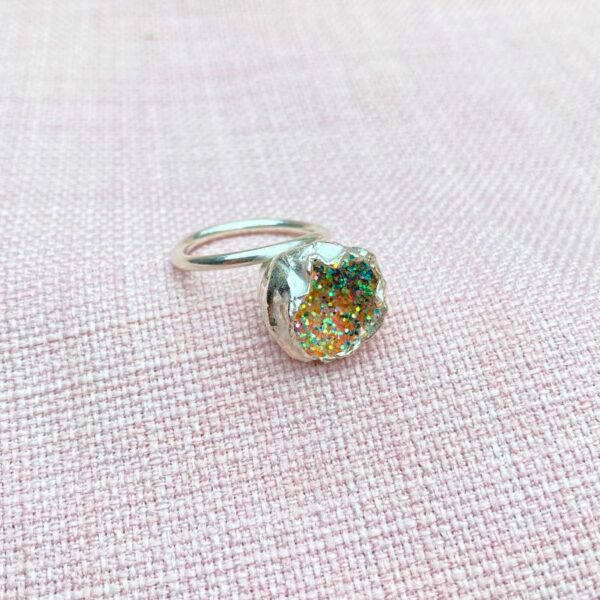 Sølv, glimmerring, no, 1, glimmer, fingerring