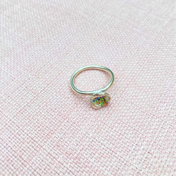 sølv, glimmer, fingerring