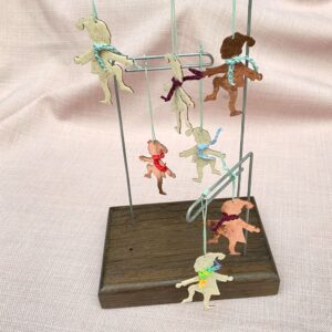 hænge, halstørklæde, kobber, nisser