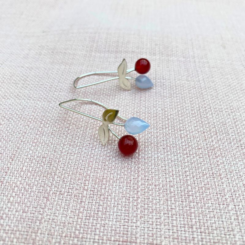 sølv, candbær, karneol, chalcedon