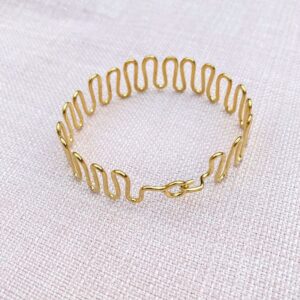 vikle, sølv, armbånd, forgyldt